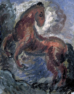Image of painting A Prancing Horse