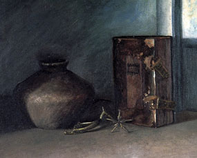 Image of painting Ancient urn and Bible