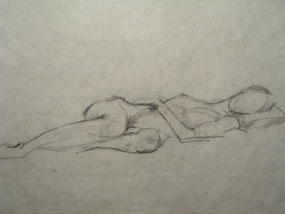 Image of drawing female nude