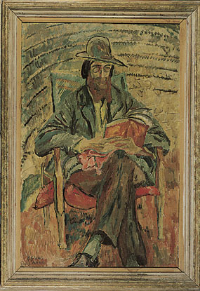 Image of painting Portrait of Lytton Strachey reading
