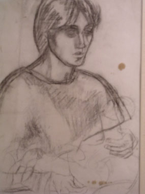 Image of drawing Vanessa Bell with Angelica as a baby