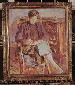 Image of painting Julian Bell writing