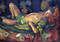 painting Paul Roche reclining [Click here to see more information about this item]