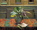 painting Flowers in Front of a Window [Click here to see more information about this item]