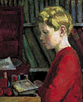 painting profile portrait of a child [Click here to see more information about this item]